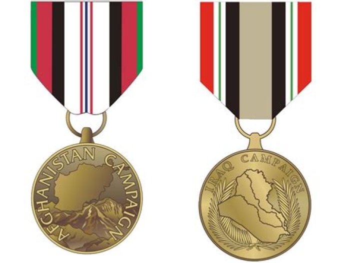 What does the rosette on the afghanistan medal mean